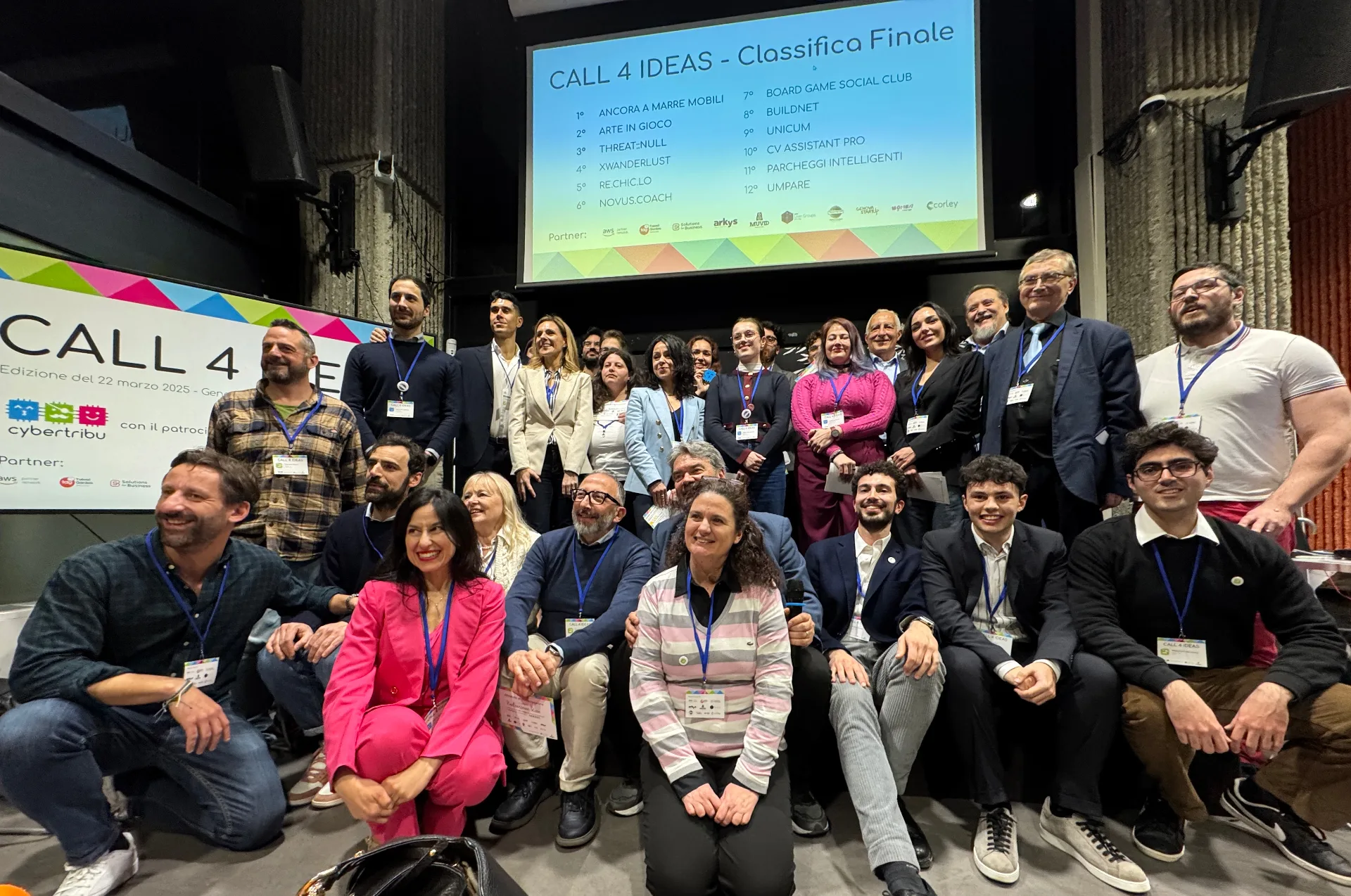 Foto di gruppo dei finalisti della Call 4 Ideas 2025